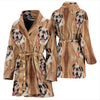 Amazing Bulldog Print Women's Bath Robe-Free Shipping