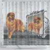 Leonberger Dog Print Shower Curtain-Free Shipping