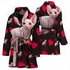 Sphynx Cat Print Women's Bath Robe-Free Shipping