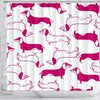 Dachshund Patterns Print Shower Curtain-Free Shipping