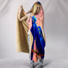 Hyacinth Macaw Parrot Print Hooded Blanket-Free Shipping