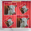 Cute Hereford Cattle (Cow) Print Shower Curtain-Free Shipping