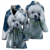 Cute Maltese Dog Print Women's Bath Robe-Free Shipping