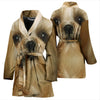 Shih Tzu Dog Print Women's Bath Robe-Free Shipping