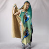 Blue Budgie Parrot Print Hooded Blanket-Free Shipping