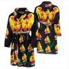 Sun Conure Parrot Print Men's Bath Robe-Free Shipping