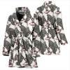 Japanese Chin Print Women's Bath Robe-Free Shipping