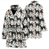 Manchester Terrier Dog Pattern Print Women's Bath Robe-Free Shipping