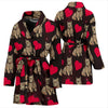 Norwich Terrier Patterns Print Women's Bath Robe-Free Shipping