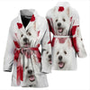 West Highland White Terrier Print Women's Bath Robe-Free Shipping