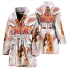 English Cocker Spaniel Print Women's Bath Robe-Free Shipping