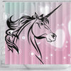 Unicorn Art Print Shower Curtain-Free Shipping
