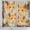 Lovely Golden Hamster Print Shower Curtains-Free Shipping