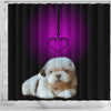 Shih Tzu Dog Print Shower Curtain-Free Shipping