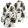 Weimaraner Dog Patterns Print Women's Bath Robe-Free Shipping