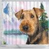 Cute Airedale Terrier Print Shower Curtains-Free Shipping