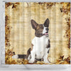 Lovely Cardigan Welsh Corgi Print Shower Curtains-Free Shipping