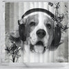 Lovely Beagle Print Shower Curtains-Free Shipping