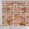 Cute Djungarian Hamster Print Shower Curtains-Free Shipping