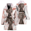 Weimaraner Print Women's Bath Robe-Free Shipping