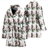 Afghan Hound Dog Pattern Print Women's Bath Robe-Free Shipping