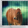 Boran cattle (cow) Print Shower Curtain-Free Shipping