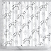 Great Dane With Paws Patterns Print Shower Curtain-Free Shipping