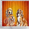 English Cocker Spaniel Print Shower Curtain-Free Shipping