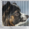 Papillon Dog Side View Print Shower Curtains-Free Shipping