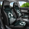 Boston Terrier On Black Print Car Seat Covers-Free Shipping