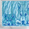 Snowy Shiba Inu Dog Print Shower Curtains-Free Shipping