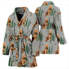 Bloodhound dog Print Women's Bath Robe-Free Shipping