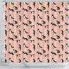 Border Collie Dog Pattern Print Shower Curtains-Free Shipping