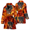 Rottweiler Print Women's Bath Robe-Free Shipping