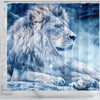 Snowy Lion Print Shower Curtains-Free Shipping