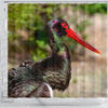 Black Stork Bird Print Shower Curtain-Free Shipping