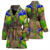 Blue Headed Parrot Art Print Women's Bath Robe-Free Shipping