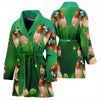 Society Finch Bird Print Women's Bath Robe-Free Shipping