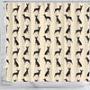 German Pinscher Dog Art Pattern Print Shower Curtains-Free Shipping
