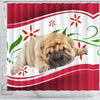 Shar Pei Dog Print Shower Curtain-Free Shipping