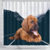 Bloodhound Puppy Print Shower Curtain-Free Shipping