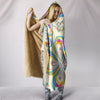 Floral color Print Hooded Blanket-Free Shipping