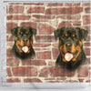 Amazing Rottweiler Dog Print Shower Curtains-Free Shipping