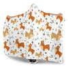 Cute Corgi Dogs Hooded Blanket for Lovers of Corgis