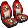 Amazing Beagle Dog Red Print Car Seat Covers-Free Shipping