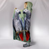 Lovely African Grey Parrot Print Hooded Blanket-Free Shipping