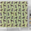 German Shorthaired Pointer Dog Pattern Print Shower Curtains-Free Shipping