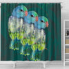 Parrotlets Parrot Print Shower Curtains-Free Shipping