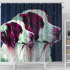 Brittany Dog Art Print Shower Curtains-Free Shipping