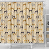 Greyhound Dog Pattern Print Shower Curtains-Free Shipping